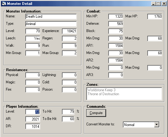 Diablo 2 Lod Experience Chart